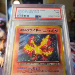 PSA 7 Rocket'S Moltres Japanese Gym Heroes 146 Holo Pokemon Card - Image 2