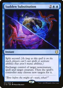 X 1 Sudden Substitution NM-M Commander 2019 MTG Magic The Gathering - Image 1