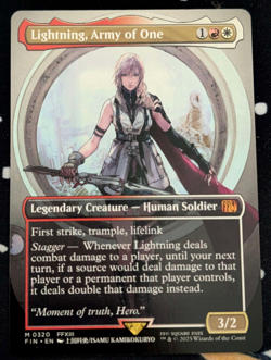 Lightning, Army of One (0320) (Borderless) Final Fantasy - NM Nonfoil - Image 1