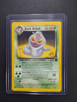 Dark Arbok 19/82 W Stamp WOTC Team Rocket NM Vintage Pokemon Card - Image 3