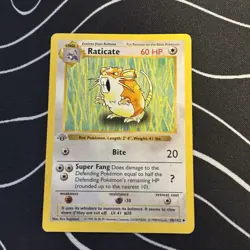 Raticate Pokemon TCG Base Set Shadowless 040/102 Uncommon English 1st Ed 60 HP - Image 1