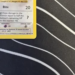 Raticate Pokemon TCG Base Set Shadowless 040/102 Uncommon English 1st Ed 60 HP - Image 5