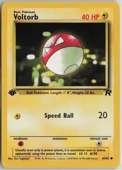 Voltorb 69/82 Common Team Rocket Pokemon 1st Edition Near Mint - Image 1