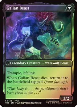Vincent Valentine // Galian Beast FINAL FANTASY MTG LEGENDARY ASSASSIN FOIL - Image 2