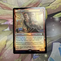 Foil J. Jonah Jameson, MTG, Marvel's Spider-Man, Magic the Gathering, 81 - Image 1