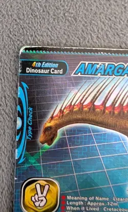 Dinosaur King Arcade Card Silver Amargasaurus Card 4th edition 006 Sega - Image 3