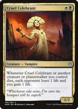 Cruel Celebrant 1x MtG War of the Spark PLAYED - Image 1