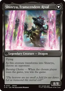 Zenos yae Galvus // Shinryu, Transcendent Rival FINAL FANTASY MTG LEGENDARY RARE - Image 2