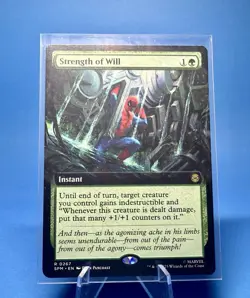 🔥 Strength of Will - Foil - Extended Art R MTG Marvel's Spider-Man M/NM!! - Image 1