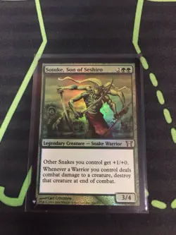 MTG Magic The Gathering Sosuke, Son Of Seshiro Foil List Green Snake Lord - Image 1