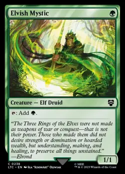Elvish Mystic 0238 Non Foil Common LOTR Commander MTG Near Mint - Image 1