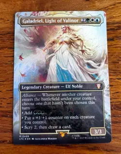 MTG The Lord Of The Rings Galadriel Light Of Valinor Borderless Foil - Image 1