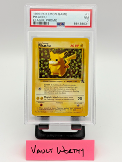 1999 Pokemon Ivy Pikachu Black Star League Promo Card #1 GRADED PSA 7 NEAR MINT - Image 1