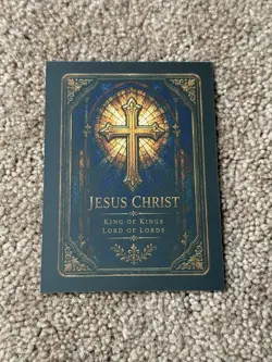 Jesus Christ Stained Glass Art Card 1/1 King of Kings Christian Collectible Card - Image 2