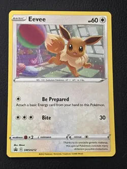Eevee SWSH212 SWSH: Sword & Shield Promo Cards Cosmos Holo Pokemon Card NM - Image 1