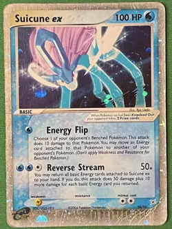 Pokemon Card- Suicune Ex-94/95 Ex Team Magma VS Team Aqua ENG-Very Played - Image 1