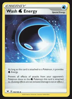 SWSH04: Vivid Voltage Wash Water Energy #165/185 Uncommon Pokemon Card - Image 1