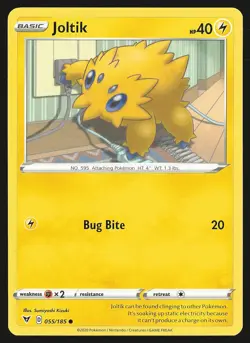 SWSH04: Vivid Voltage Joltik #055/185 Common Pokemon Card - Image 1