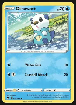SWSH04: Vivid Voltage Oshawott #033/185 Common Pokemon Card - Image 1