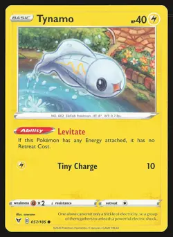 SWSH04: Vivid Voltage Tynamo #057/185 Common Pokemon Card - Image 1