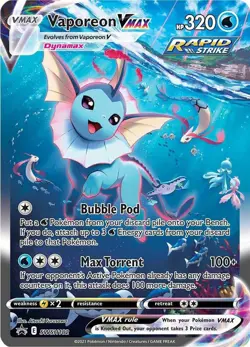 Vaporeon VMAX SWSH182 SWSH: Sword & Shield Promo Cards Holo - Image 1
