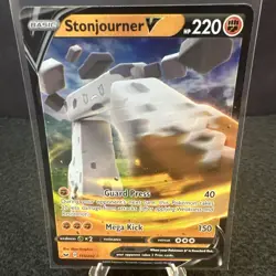 Stonjourner V 193/202 Sword And Shield: Base Set Full Art Pokemon TCG Card NM - Image 1