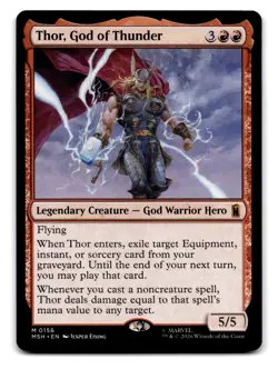 Thor, God of Thunder 156 Mythic Marvel Super Heroes Magic: The Gathering NM - Image 1