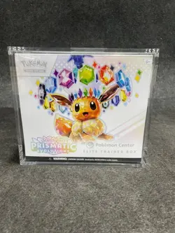 POKEMON TCG Scarlet & Violet: Prismatic Evolutions Elite Trainer Box In Case - Image 1