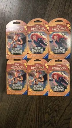 Disney Lorcana TCG | Wilds Unknown Sleeved Booster Packs | Lot of 6 - Image 1