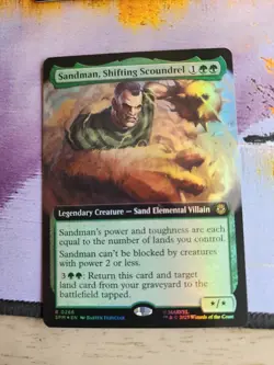 x1 Sandman, Shifting Scoundrel - Foil - Extended Art R MTG Marvel's Spider-Man M - Image 1