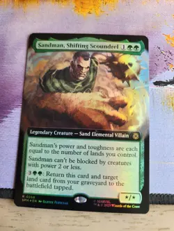x1 Sandman, Shifting Scoundrel - Foil - Extended Art R MTG Marvel's Spider-Man M - Image 2