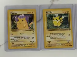 Lot of 4 Pokemon Cards Pikachu 87/130 and Pikachu 60/64 - Image 2