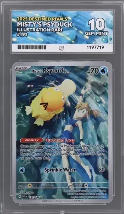 Pokemon TCG Misty's Psyduck Illustration Rare Destined Rivals 193/182 Ace 10 - Image 1