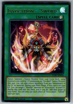 2026 Invocation - "Sword" CORI-EN053 Yu-Gi-Oh Chaos Origins Ultra Rare - Image 1