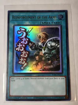 YuGiOh! Reinforcement of the Army RA05-EN113 STAMPED ART Rarity - Image 1