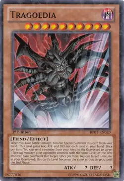 Tragoedia (Starfoil) 1st Edition Starfoil Rare BP01-EN020 LP - Image 1