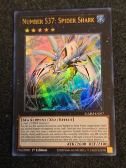 Number S37: Spider Shark BLMM-EN037 Ultra Rare 1st Ed NM (Ready To Ship!) Yugioh - Image 1