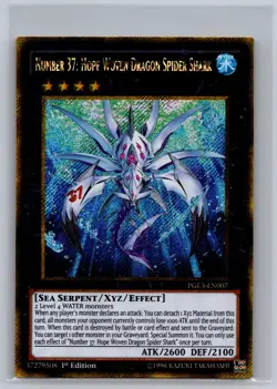 Number 37: Hope Woven Dragon Spider Shark PGL3-EN007 Infinite Gold Yu-Gi-Oh NM - Image 1