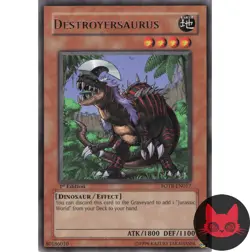 Yugioh Destroyersaurus FOTB-EN017 Rare 1st Edition NM - Image 1