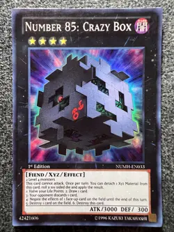 Yugioh Number 85: Crazy Box NUMH-EN033 Super Rare 1st Edition NM - Image 1