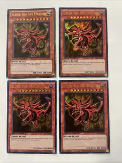 4x Yugioh Slifer The Sky Dragon LC01-EN002 Limited Edition Ultra Rare - Image 1