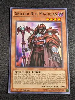 Yu-Gi-Oh! Skilled Red Magician DOCS-EN036 1st Edition Rare NM - Image 1