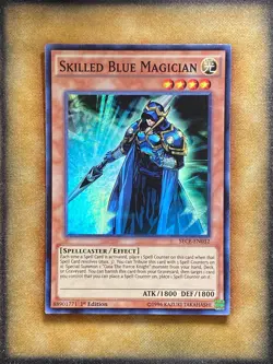 Yugioh Skilled Blue Magician SECE-EN032 Super Rare 1st Ed LP - Image 1