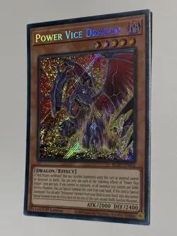Yu-Gi-Oh! Power Vice Dragon BLZD-EN002 Blazing Dominion Secret Rare 1st Ed NM - Image 1