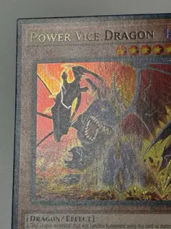 Yu-Gi-Oh! Power Vice Dragon BLZD-EN002 Blazing Dominion Secret Rare 1st Ed NM - Image 2