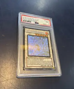YuGiOh PSA 9 MINT Black Rose Dragon CSOC-EN039 Ghost Rare 1st Edition - Image 2