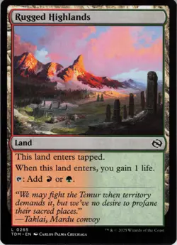Rugged Highlands L Tarkir: Dragonstorm 265 NM Normal MTG - Image 1