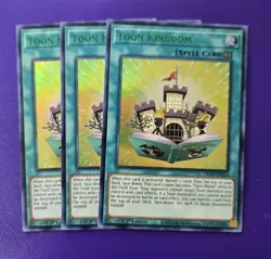 x3 Toon Kingdom Green Ultra Rare 1st Edition DLCS-EN074 NM Yugioh - Image 1