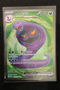 Pokemon TCG Arbok EX Scarlet & Violet-151 185/165 Holo Ultra Rare - NM - Image 1