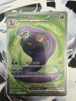 Pokemon Arbok ex 185/165 Pokemon TCG Sv: Scarlet & Violet 151 Full Art Holo - Image 1